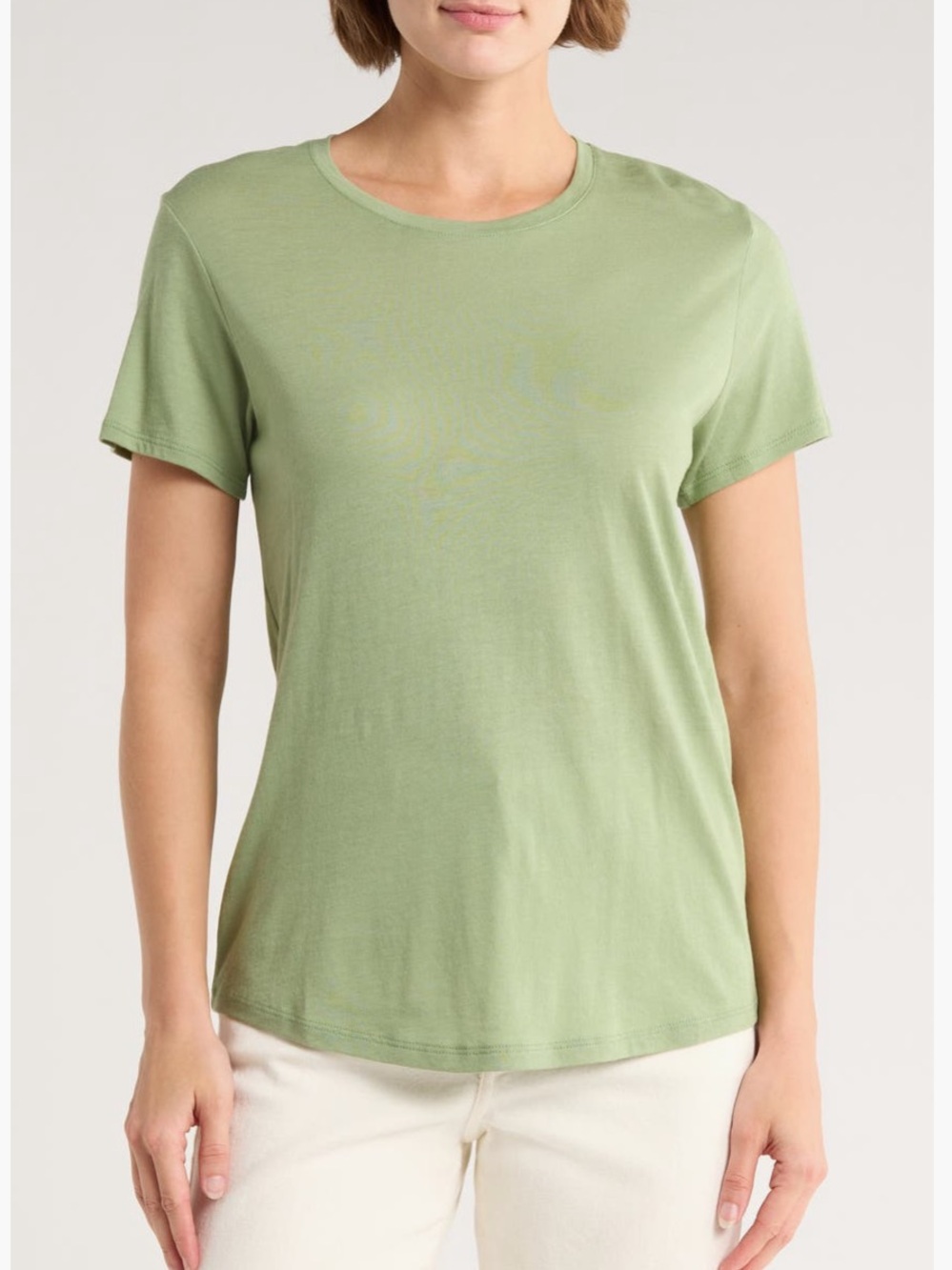 Vince Short-Sleeve Crewneck Tee in Sage Green